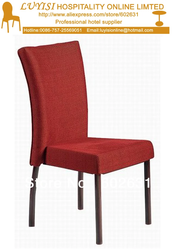 Upholstered Aluminum dining chair LUYISI900,stackable,high density foam,5pcs/carton,safe package