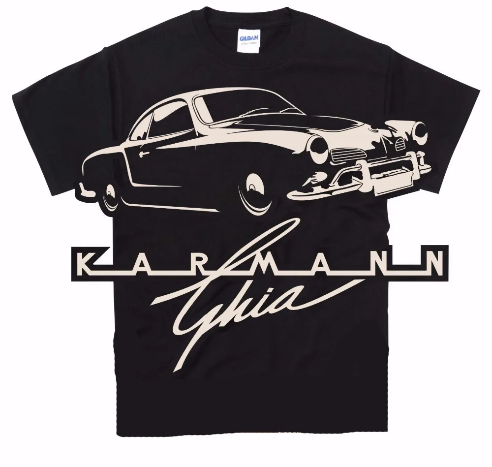 T-Shirt 2019 Fashion Men O neck Tops Tees Karmann Ghia Classic Car Retro Surfer Bug Printed t shirts Cool T shirt