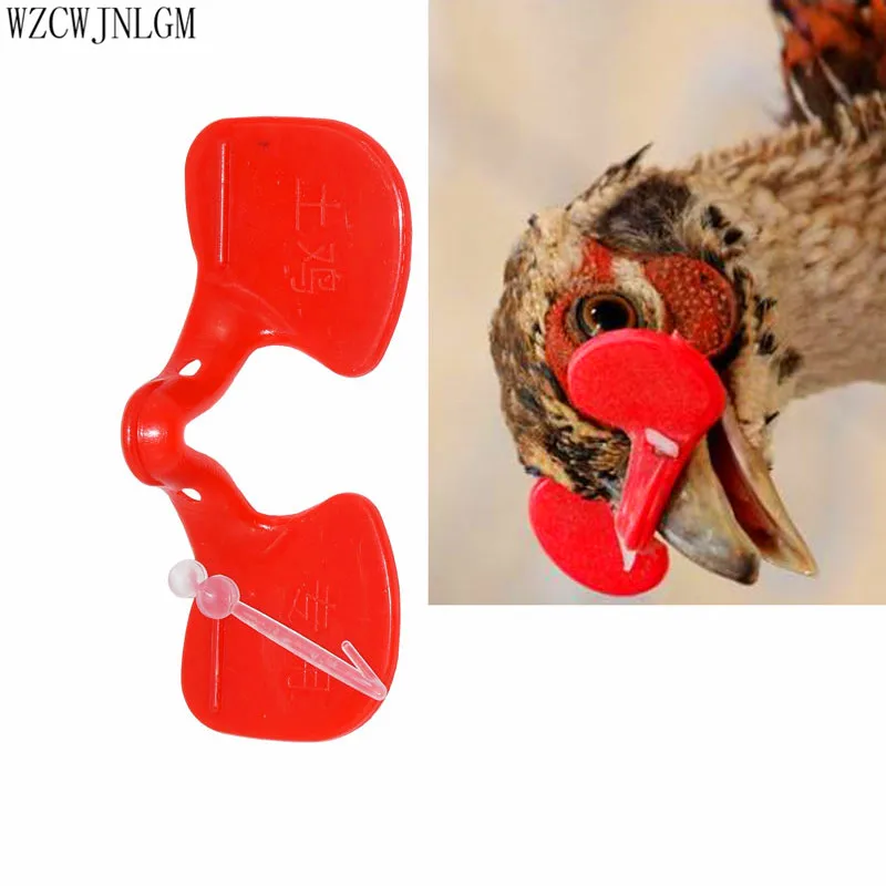 Poultry chicken with tying glasses 80/70/5.5mm red peacock goggles pheasant glasses poultry products  50pcs