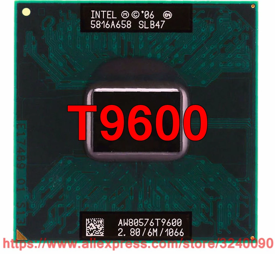 

Original lntel Core 2 Duo T9600 CPU (6M Cache, 2.80 GHz, 1066 MHz FSB, Dual-Core) For GM45 PM45 Laptop processor free shipping