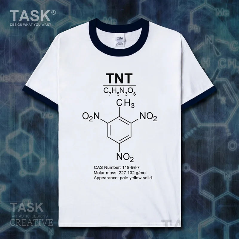 Explosion TNT Molecular Formula Chemistry Subject t-shirt new Tops t shirt mens clothes Short sleeve Fashion summercotton 01