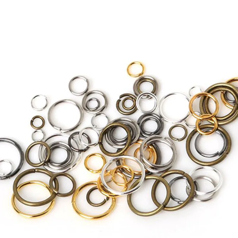 500pcs/200pcs  3/4/5/6/8/10mm Jump Rings Iron Gunmetal/Gold/Silver/Bronze/Rhodiumfor DIY Jewelry Making Findings Accessories