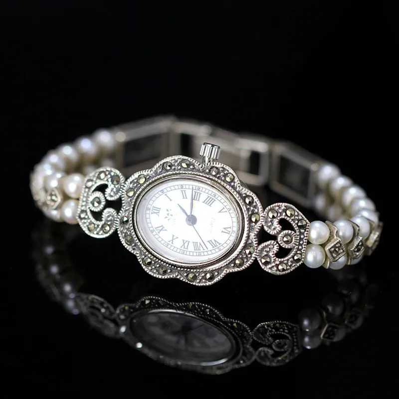 S925 silver jewelry wholesale Thailand exquisite craft, Japan and South Korea women's summer fresh pearl watches