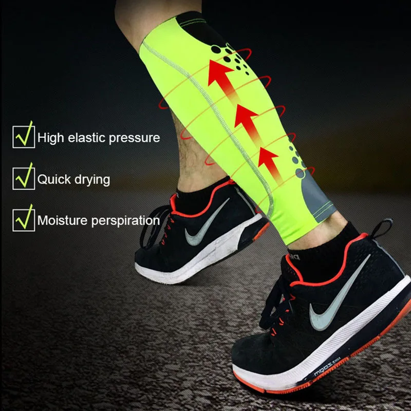 Compression Sports Leg Sleeve Running Leggings Cover Leg Warmers Men Women Bicycle Calf Support Shin Guard Gym Sun UV Protection