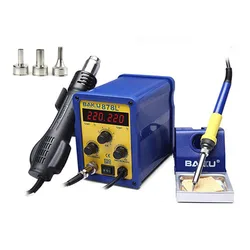 1pc BAKU BK-878L2 led digital Display SMD Brushless Hot Air Rework Station + Soldering Iron and Heat Gun for Cell Phone Repair