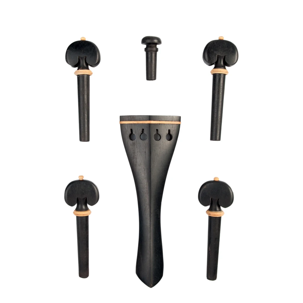 

Violin Tailpiece Hill Style W/ 4 Tuning Pegs For 4/4 Violin Ebony Violin Tailpiece Violin Parts Accessories New