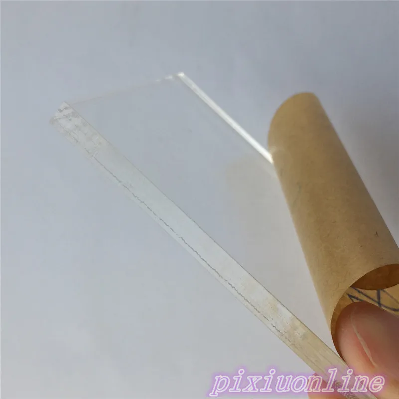 1pcs J138Y 6*12cm Acrylic Board  Full Thickness 5mm Double-faced Cover film Transparent Plastic Board DIY High Quality On Sale