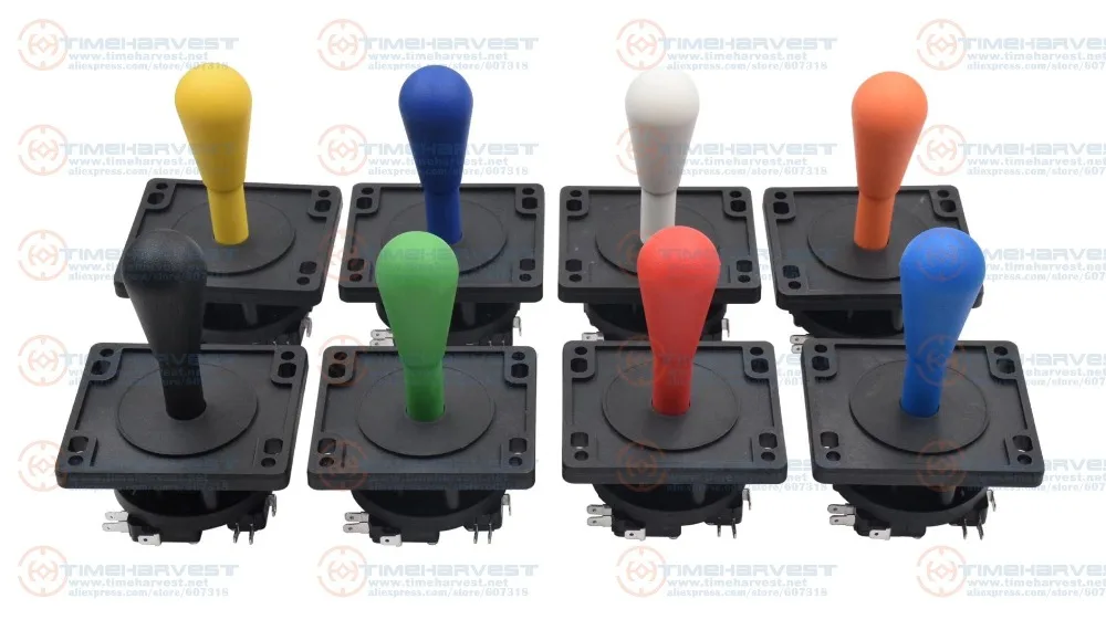 

4pcs Amercian Joystick 8 way operation black Joystick with 4 microswitches Arcade game machine accessories for game cabinet