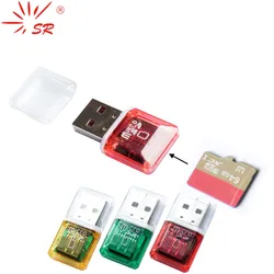 SR 2PCS/lot Clear Single Card Reader for Micro SD USB Carded OTG Adapter Lector de dni For PC Laptop Computer