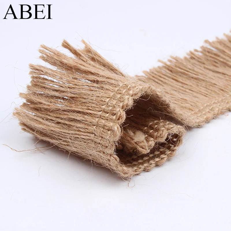 2yards Jute Lace Natural Hemp DIY Home Wedding Party Decors Gift Box Wrapping Burlap Ribbon Tape Handmade Crafts Material