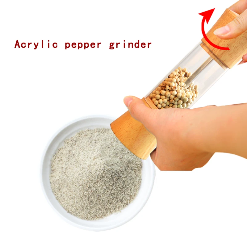 Oaken Acrylic Salt and Pepper Grinder Manual Salt and Pepper Mills with Adjustable Coarseness Refillable Salt Grinder