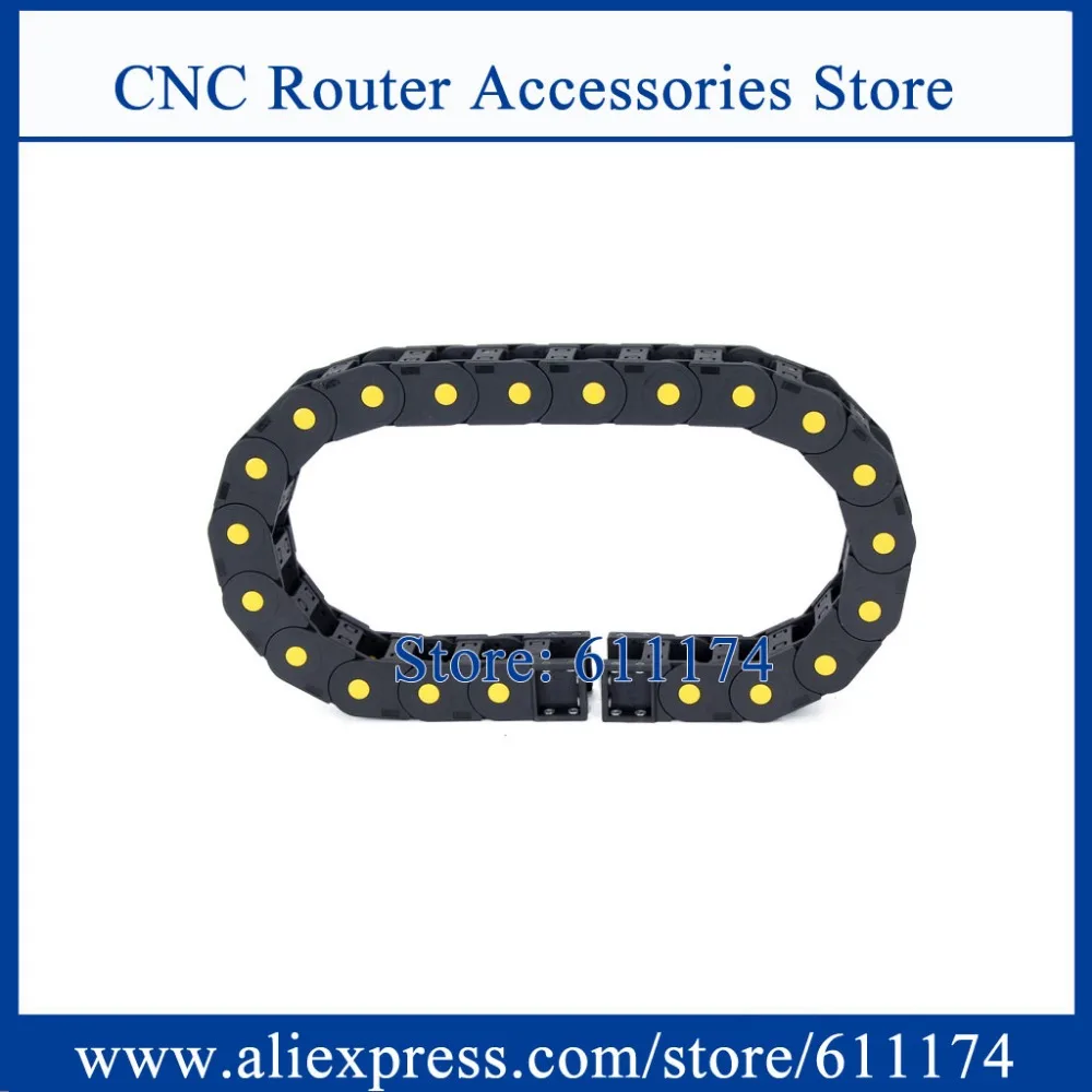 

1m enhanced drag chain inner 45*125mm yellow dot pin nylon Cable chain bridge type towline carrier with end connector