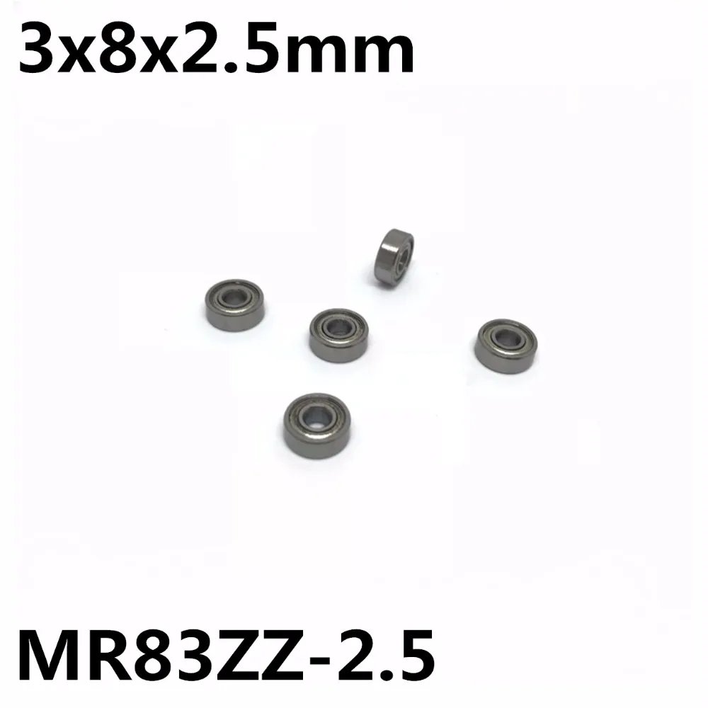 10Pcs MR83ZZ-2.5 3x8x2.5 mm Deep groove ball bearing Miniature bearing High qualit