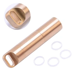 Waterproof Brass Airtight Watertight Storage Container Dry Box Seal Bottle Case Pill Capsule Fob Emergency Medicine Match Holder