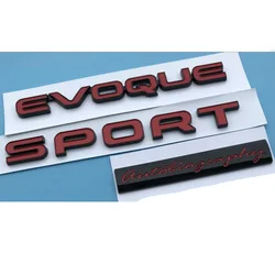 Red Letters EVOQUE SPORT Autobiography Trunk Lids Rear Emblems Badges for Land Rover Discovery Range Rover