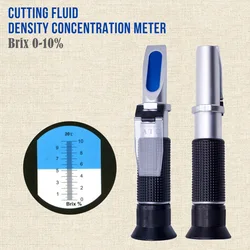 Portable 0-10% Refractometer Cutting Fluid Density Concentration Meter Emulsion Detector Grinding Fluid Drawing Oil Refractomet