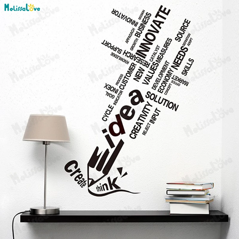 

Vinyl Wall Sticker Creative Office Inspirational Wall Art Decoration Self-adhesive New Decals For Living Room Bedroom YT521