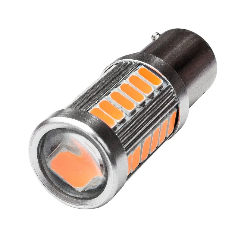 1PCS PY21W 7507 BAU15S 1156PY 150 Degree 33 SMD 5630 5730 LED Auto Turn Signal Lamp Car Direction Indicator Light Amber Yellow