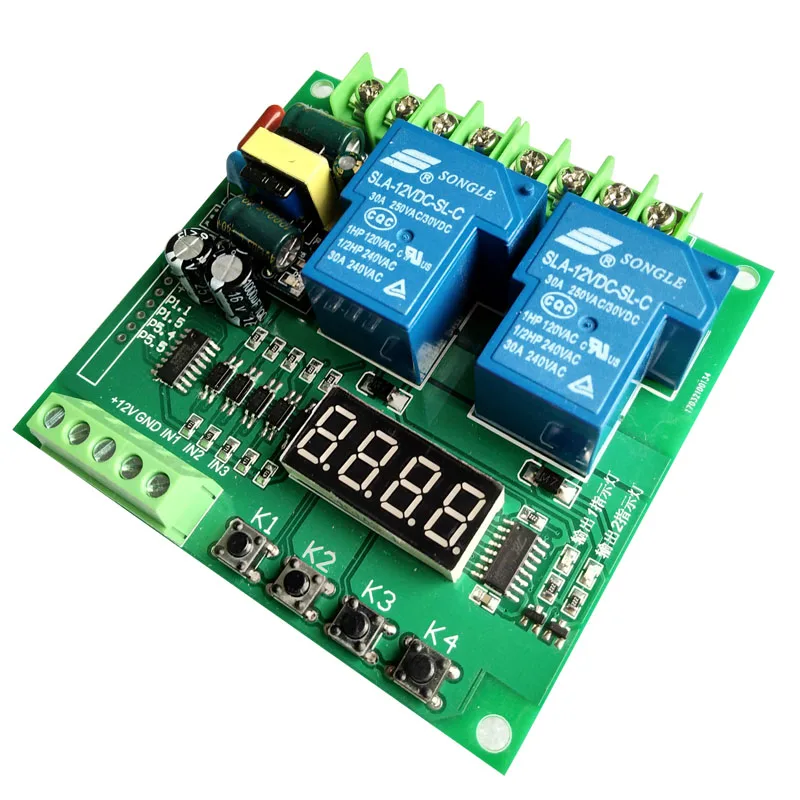 Контроллер двигателя CW/CCW AC220V, два/реле/Задержка/модуль цикла синхронизации