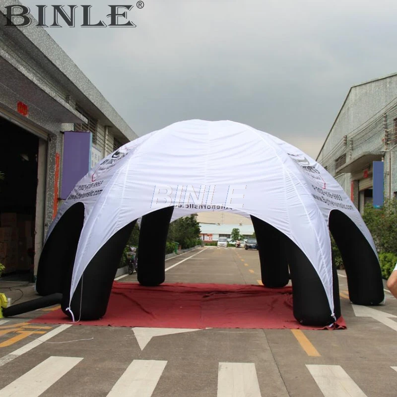 New completed 8m diameter inflatable spider tent gazebo six legs dome tent with logo printed for event