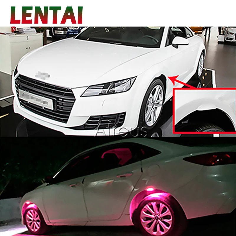 EALEN 1Set Car LED Wheel lights atmosphere lamp bulb For Jeep Renegade Wrangler Skoda Octavia Rapid Fabia Yeti Opel Astra