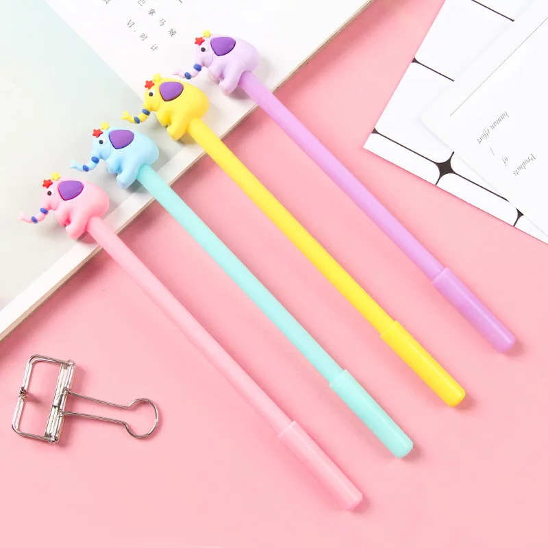 36pcs Stationery cute elephant styling Neutral Pen small fresh Animal Water signature Pens Primary School supplies