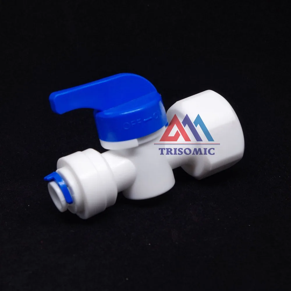 1/4" Inline Quick Fitting,1/2" female thread Ball Valve Quick Fitting Connection Aquarium RO Water Filter Reverse Osmosis System