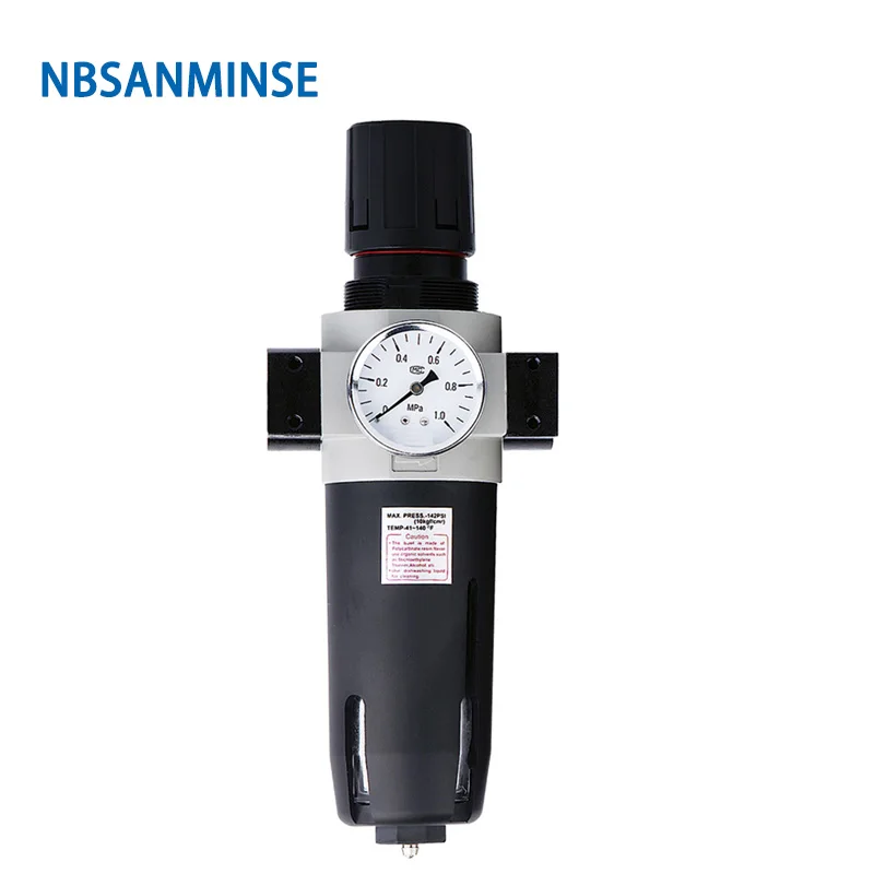 

NBSANMINSE Air Preparation Units UFR / FR 1/4 3/8 1/2 3/4 1 Air Filter Regulator Piston Design long Service Life Auto Drain