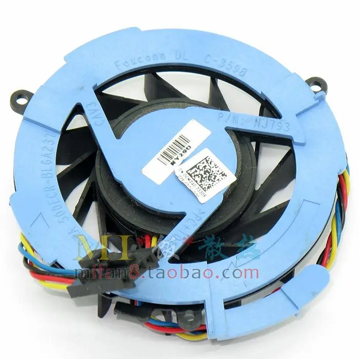 Free shipping DC12V 0.23A Bare Fan For Foxconn PVB060E12M -P01-BB Cooling Fan 4-wire 5-pin