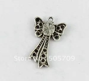 

120 Tibetan silver cute butterfly knot charms A8672