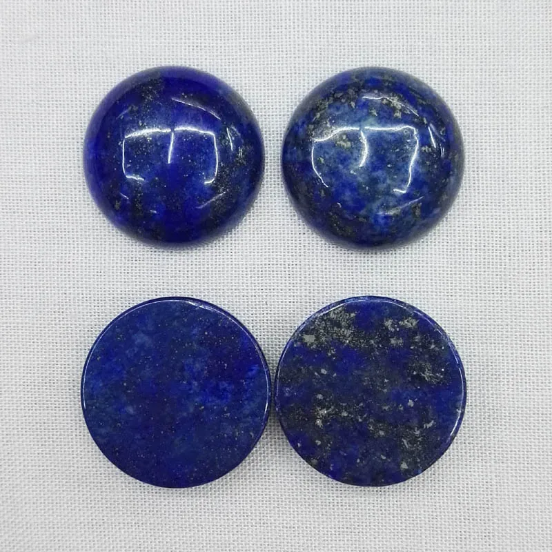 Fashion lapis lazuli 20MM 10pcs/lot Natural Stone round Bead Charm high quality cab cabochon beads for jewelry making Wholesale