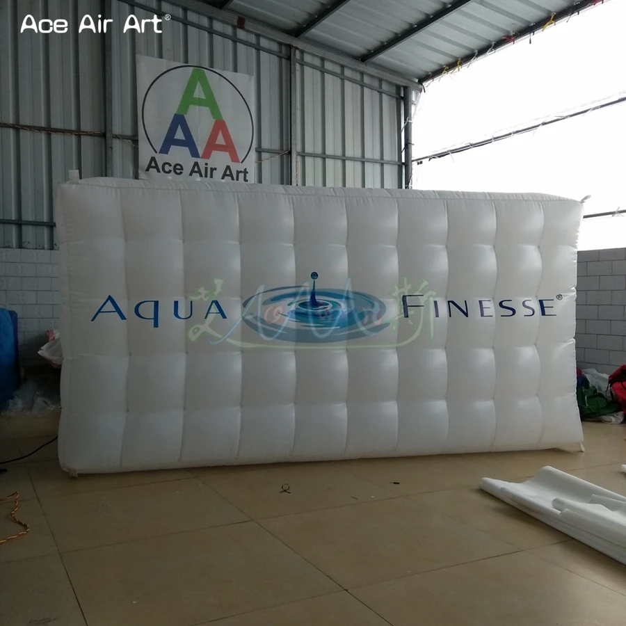 Customized 210 D Oxford Fabric Inflatable Bar Counter Table and Led Wall Backdrop with Bulb Lights on Sale