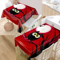 Custom owl painting Table Cover Oxford Waterproof Tablecloth Can Wash The Tablecloths For Kitchen Wedding Hotel Decoration