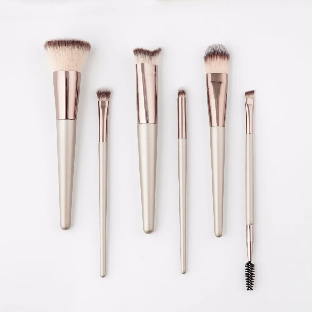 New 6 cái Trang Điểm Powder Brush Kwasten Đặt Mặt Đường Viền Nền Tảng Căn Hộ Đầu Che Khuyết Điểm Cọ Eye Eyeshadow Lông Mi Mỹ Phẩm