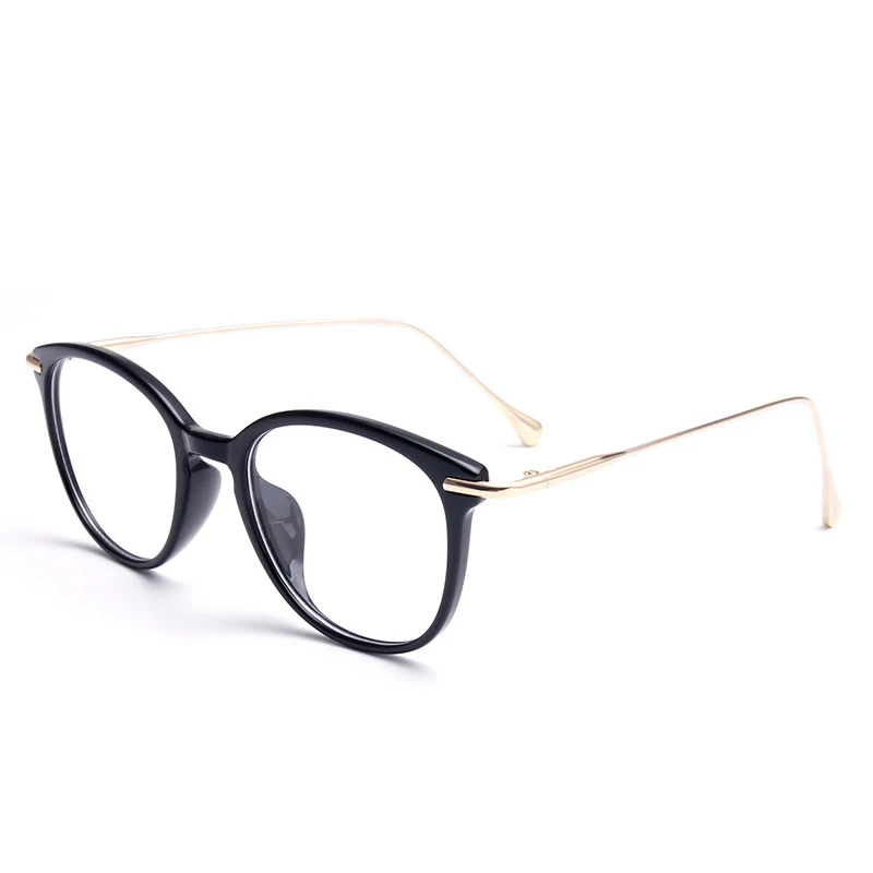 

New arrival black full rim unisex metal optical frames with ultem temple myopia eyewear prescription brand women and men glasses