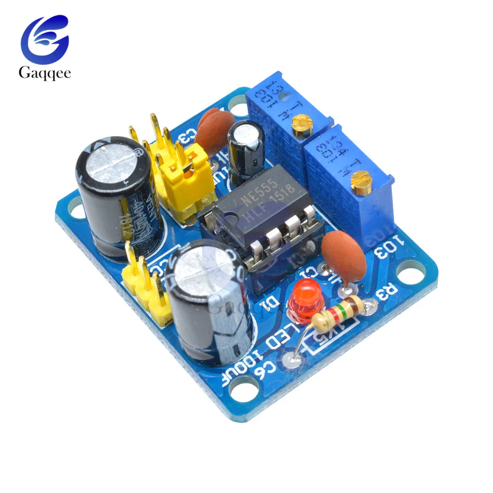 NE555 Pulse Frequency Duty Cycle Square Wave Rectangular Wave Signal Generator Adjustable 555 Board NE555P Module