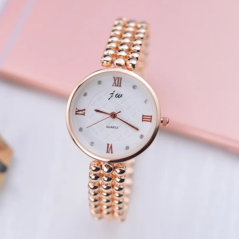 Fashion JW Brand Women Luxury Pearl bracelet Gold Quartz Watch Diamond Timepiece ladies Gift Student wrist watches relojes mujer