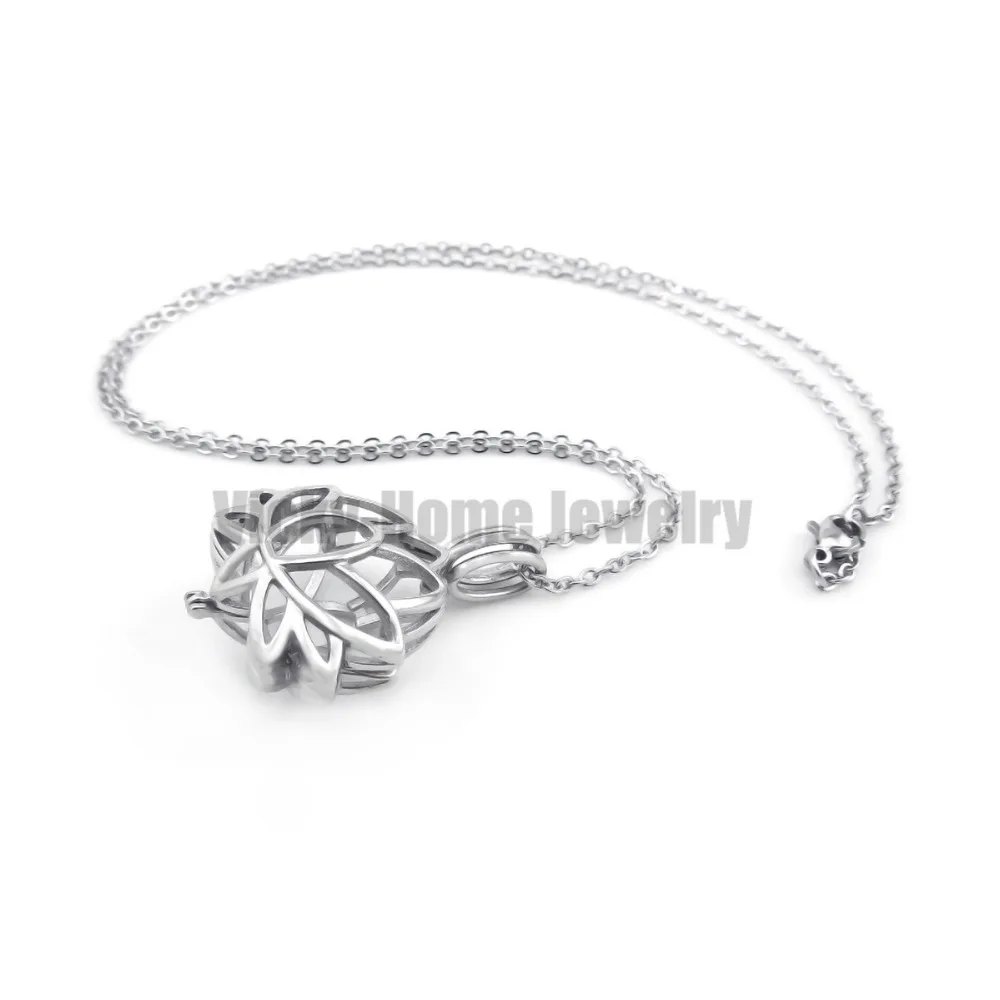 Chains as Gift! Lotus Essential Oils Cage Diffuser Locket Perfume Aroma Made by 316L Stainless Steel