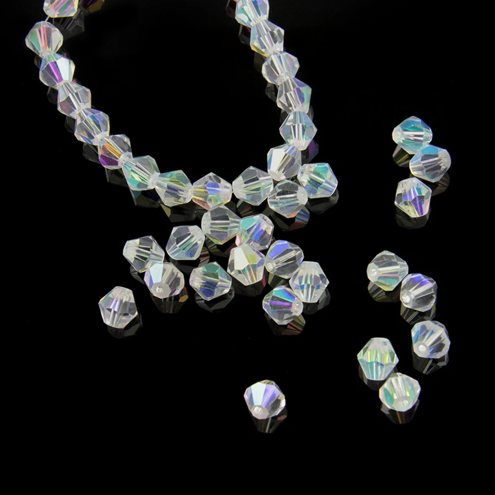 Clear AB Color 8mm 1440pcs/bag Crystal Bicone Beads Ornament Jewelry Beads Loose Beads for Diy Jewelry Making