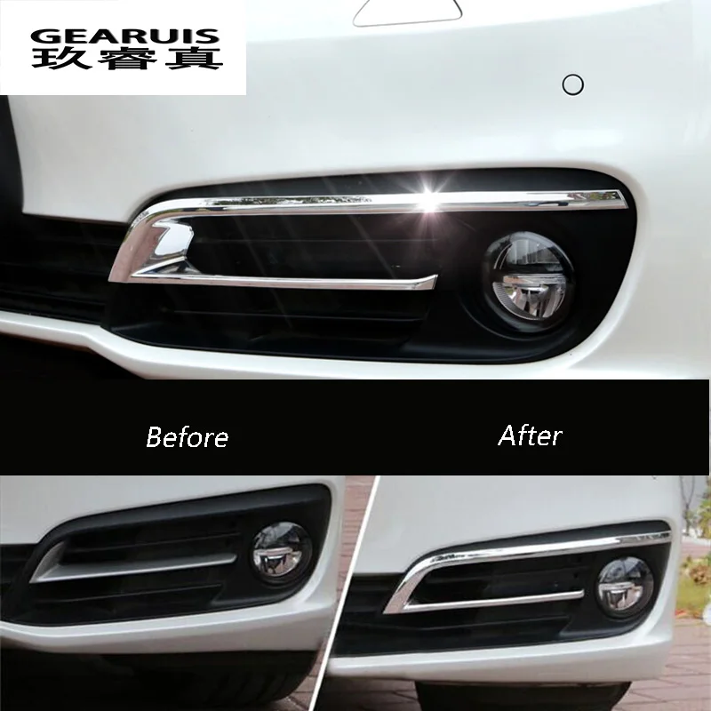 

Car styling car front fog lamps cover grille slats car fog lights cover decoration strips Cover for BMW 5 series F10 2010-2017