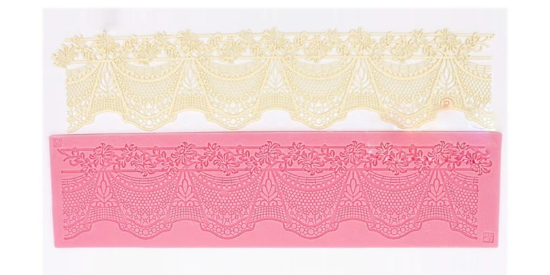 Aomily Lace Wedding Cake Mould DIY Silicone Beautiful Lace Fondant Mold Mousse Sugarcraft Icing Mat Pad Pastry Baking Tool