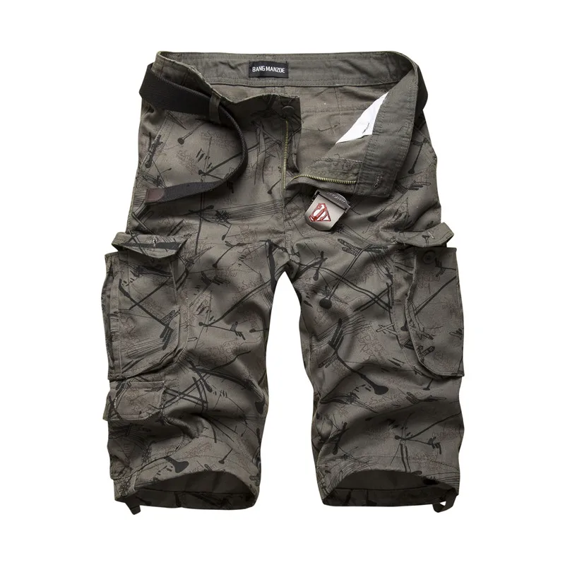 Cotton Mens Cargo Shorts 2023 Summer Fashion Camouflage Male Shorts Multi-Pocket Casual Camo Outdoors Tolling Homme Short Pants