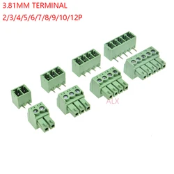 5/10Set 15Edg 2/3/4/5/6/7/8/9 Pin Right Angle Screw Terminal Block Connector 3.81mm Pitch Plug+Pin Header Socket 2p 3p 4p 5p 6p