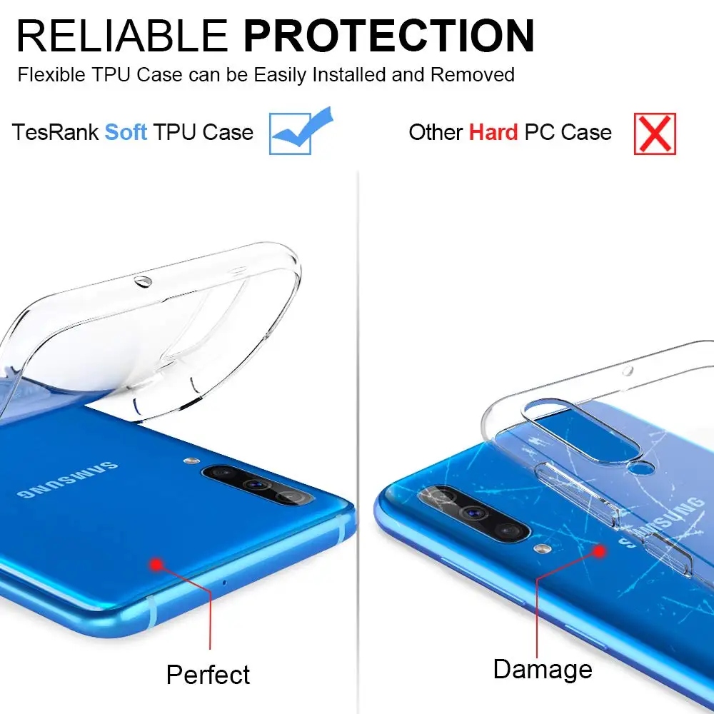 For Samsung Galaxy A50 Case Slim Clear Soft TPU Coque For Samsung A50 A 50 2019 A505 A505F Silicone Protective Transparent Cover image 6