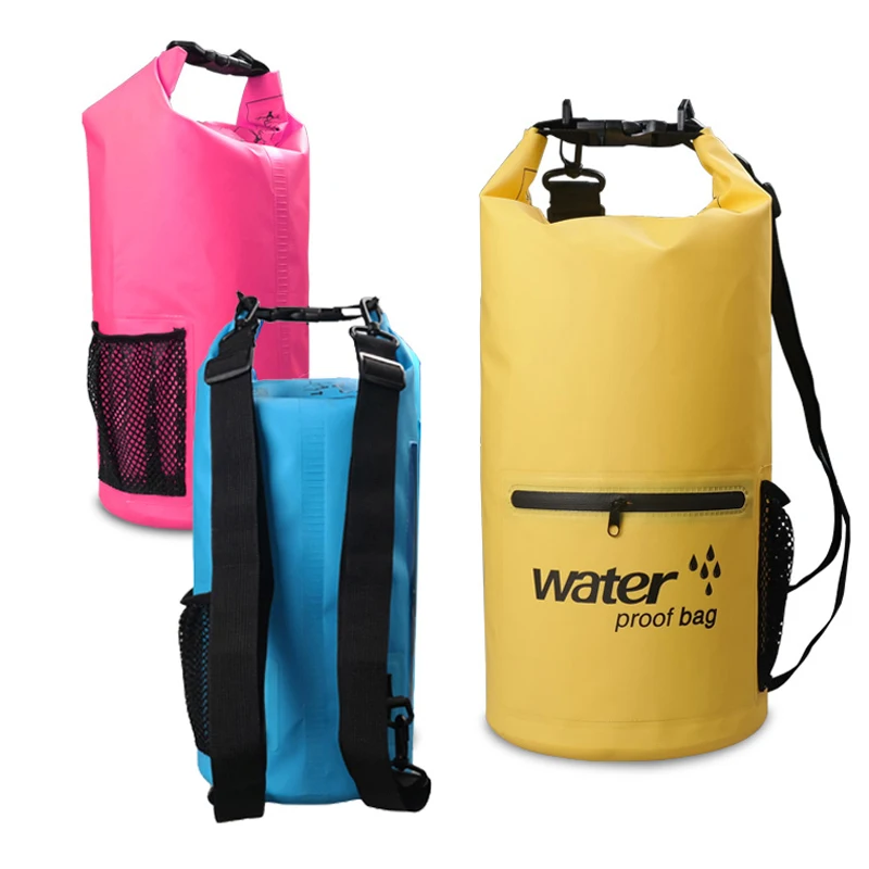 PVC 5L 10L 20L Outdoor Waterproof Bag Dry Bag Swimming Bag Sack Storage for Travelling Rafting Boating Kayaking Canoeing