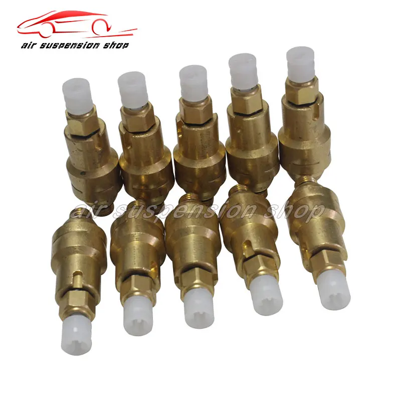 10 set for Audi A8 D3 Front Air Holding Valve w/ M8 Air Connector Brass Fittings Pneumatic Quicker Push 4E0616039AH 4E0616040