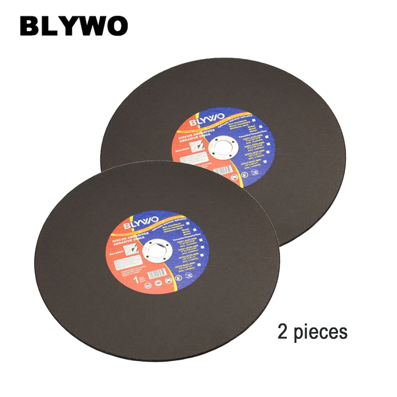 2 Pieces 355 mm Metal Cutting Discs 14 inch cutting disc Wheels Fiber Reinforced Grinding Wheel Blade