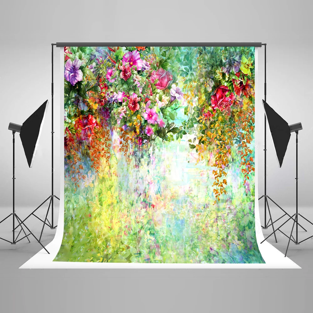 

VinylBDS Pink Flower Baby Photography Backdrops New Born Photography Studio Abstract Baby Shower Backdrop Washable Background