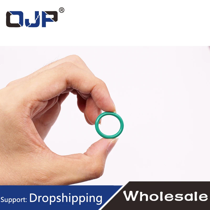 Rubber Ring Green FKM O ring Seal 4mm Thickness OD62/78/90/95/100/105/120/125mm Rubber O-Ring Seal Gasket Ring Washer