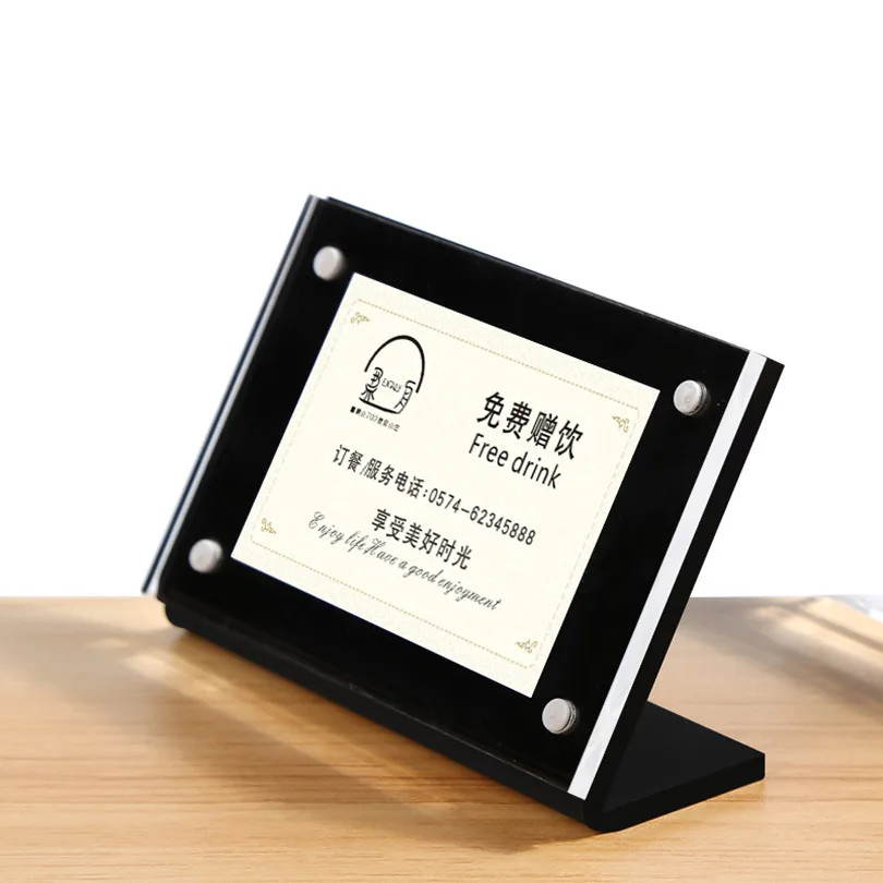 105x70mm Magnetic Mini Price Tag Label Holder POP Up Display Stand Small Acrylic Sign Holder Stand